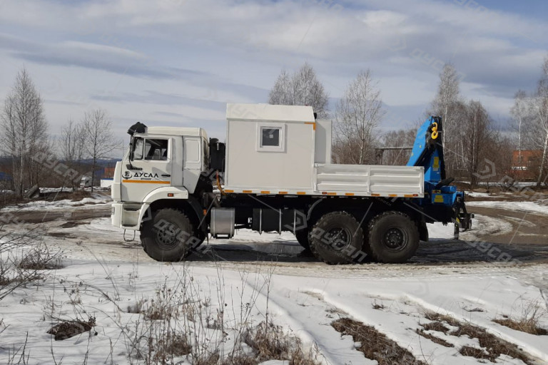 Агрегат ремонта и обслуживания станков-качалок АРОК с КМУ ИМ-150 на базе КАМАЗ 43118