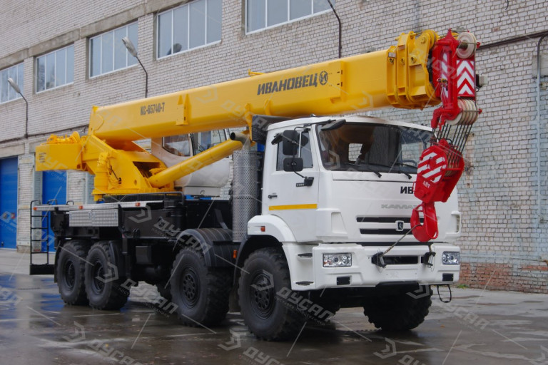 Автокран "ИВАНОВЕЦ" КС-65740-7 на шасси КамАЗ 63501 (ОВОИД)